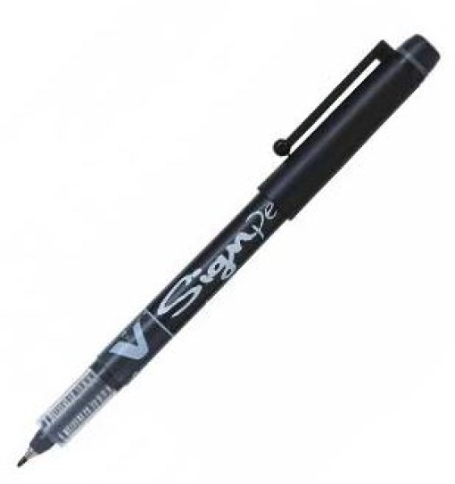 Marcador Pilot V-Sign Pen Médio 0,6mm Preto