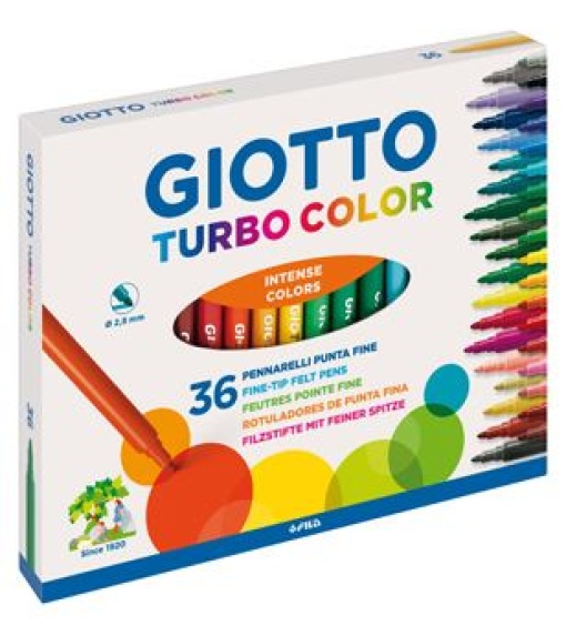 Marcador Giotto Turbo Color Cx.36 cores (F418000)