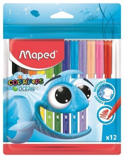 Marcador Maped Color Peps Ocean Cx.12 Cores