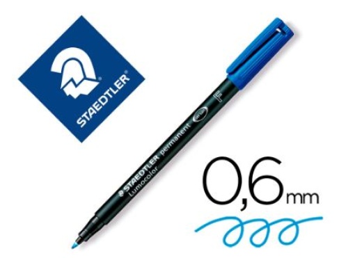 Marcador Acetato Lumocolor Ref.318-3 F (0.6) Azul
