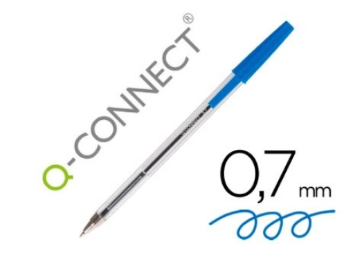 Esferografica Q-Connect Cristal Azul Cx.50 (KF26039)
