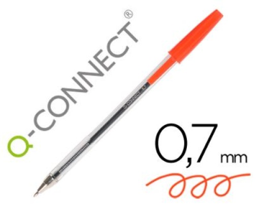 Esferografica Q-Connect Cristal Vermelha Cx.50 (KF26041)	