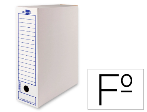 Caixa Arquivo Definitivo Liderpapel Branca Folio Cartao Reciclado 325gr L100 (DF02)
