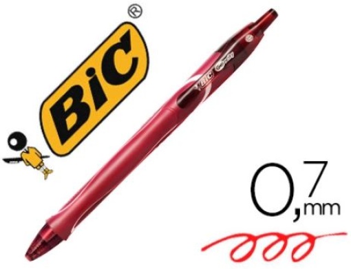 Esferografica Gel Bic Gelocity Quick Dry Retratil 0.7mm Vermelha