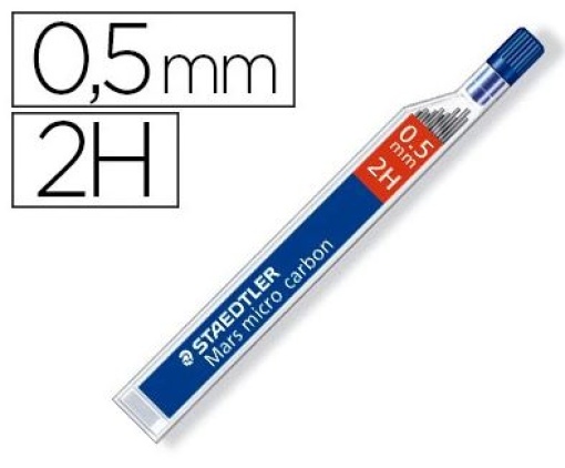 Minas Staedtler Mars Micro Grafite 0,5mm 2H Tubo C/12uni