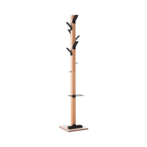 Cabide Paperflow Madeira Faia 8 Suportes Preto 180x35cm (PECPP.01)