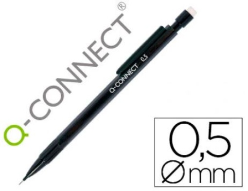 Lapiseira Q-Connect 0.5mm C/3 Minas e Clip Preta (KF18046)	