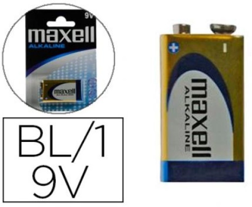 Pilha Maxell Alcalina 9V LR09 Blister 1uni