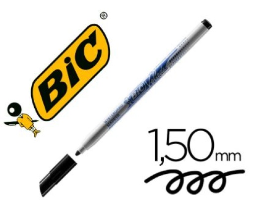 Marcador Quadro Branco Bic Velleda Fino Ponta Redonda 1mm Preto