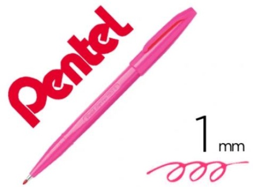 Marcador Pentel Com Ponta de Fibra Sign Pen S520 Rosa