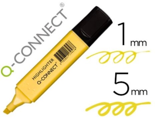 Marcador Fluorescente Q-Connect Ponta Biselada Amarelo Pastel (KF17957)