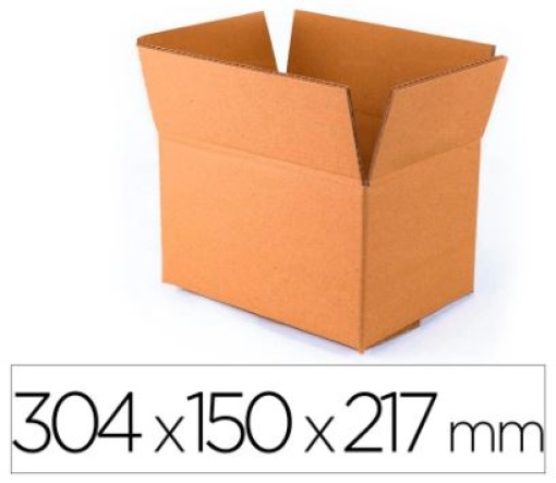 Caixa P/Embalar Q-Connect Castanha Duplo Canal 304x150x217mm