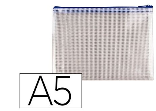 Bolsa Multiusos Q-Connect A5 Abertura Superior Com Fecho Azul (KF18666)
