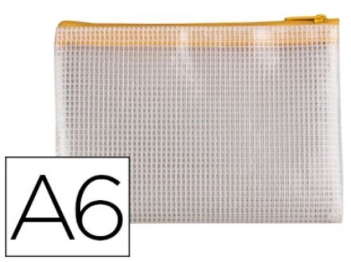 Bolsa Multiusos Q-Connect A6 Abertura Superior Com Fecho Amarelo