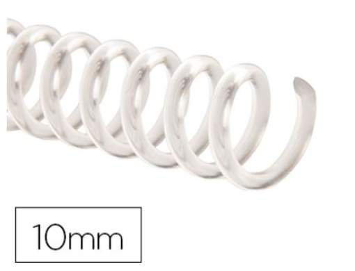 Espiral Q-Connect de Plastico Transparente 32 5:1 10mm 1,8mm Cx.100 Unid. (KF18759)