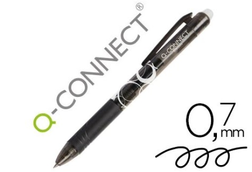 Esferografica Q-Connect Retratil Apagavel 0,7mm Preto (KF18624)
