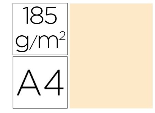 Cartolina Guarro A4 Pele 185gr Pack 50folhas