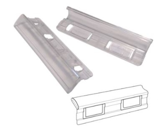 Visor de Plastico Gio Transparente 8,5x1,5cm