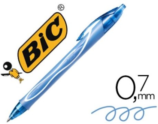 Esferografica Gel Bic Gelocity Quick Dry Retratil 0.7mm Turquesa