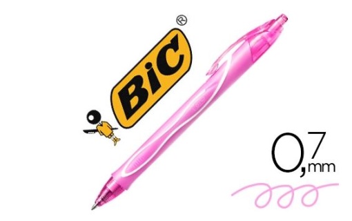 Esferografica Gel Bic Gelocity Quick Dry Retratil 0.7mm Rosa