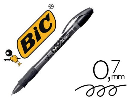 Esferografica Bic Gelocity Illusion Apagavel Preto ponta de 0,7mm (943441)
