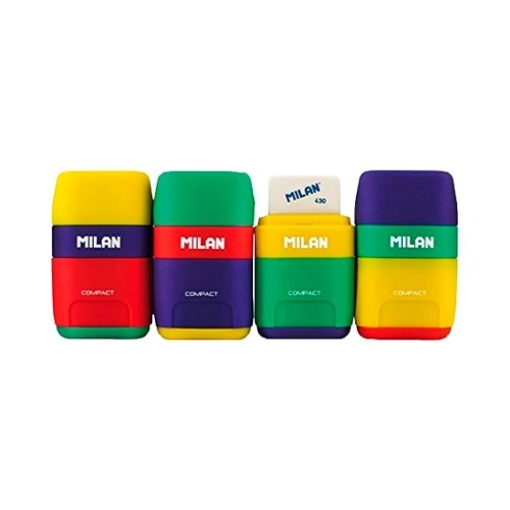 Afia Lapis Milan Compact Mix Plastico 2 Usos Com Borracha Cores Sortidas (4710624)