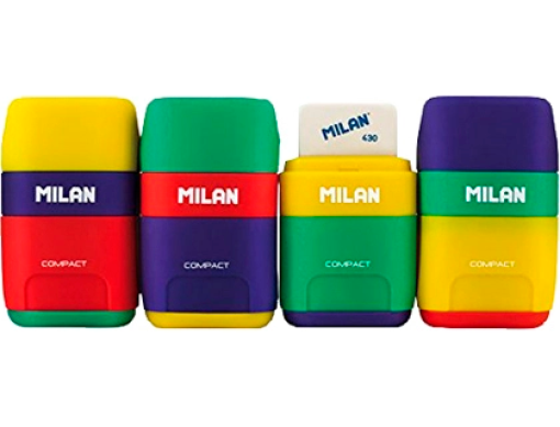 Afia Lapis Milan Compact Mix Plastico 2 Usos Com Borracha Cores Sortidas (4710624)