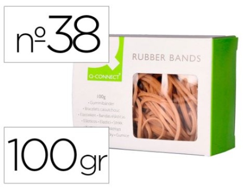 Elasticos Q-Connect Nº38 (150x3mm) Cx.100gr (KF10669)
