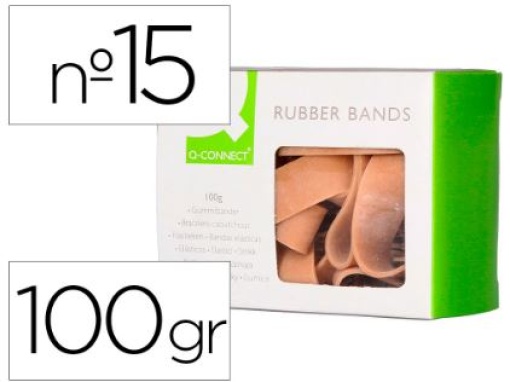 Elasticos Banda Q-Connect 100gr 150x10mm Nº15 (KF14649)
