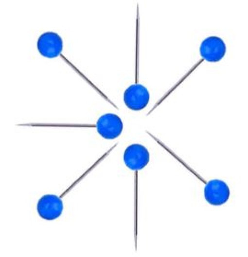 Alfinetes Sinalizaçao Neutral Azuis Cx.50un