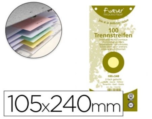 Separador Exacompta Cartolina de 180gr Conjunto de 100 Separadores 105x240mm Azul