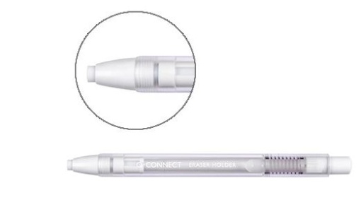 Porta Borracha Q-connect C/Clip Ponta Redonda Branca 5x90mm (KF14999)