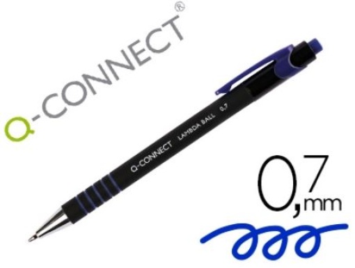 Esferografica Q-Connect Retratil Com Grip 0,7mm Azul (KF00673)