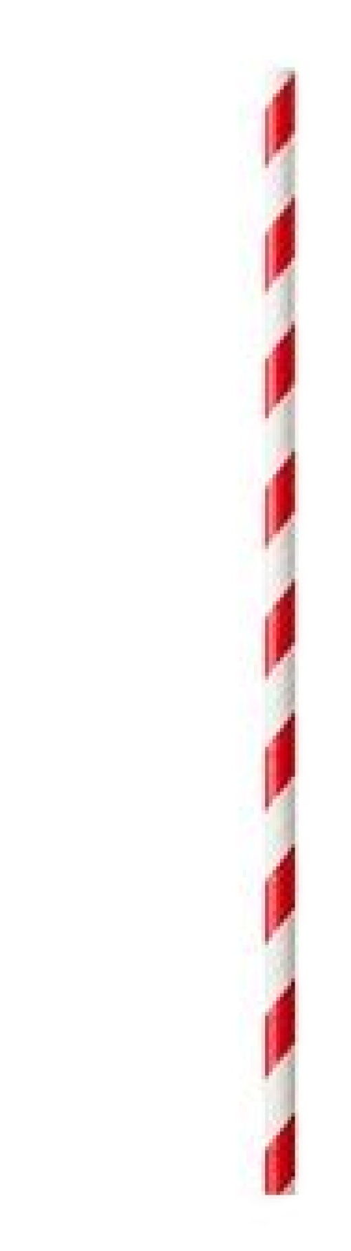 Palhinha Papel Nupik Vermelho/Branco Pack de 50un