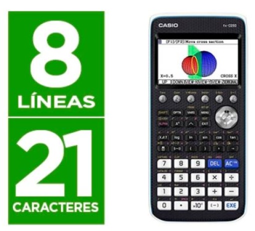Calculadora Casio FX-CG50 Cientifica Grafica 8 linhas 21Carateres Visor Cor 3D Memoria 16mb Conexao USB Com Capa Preta
