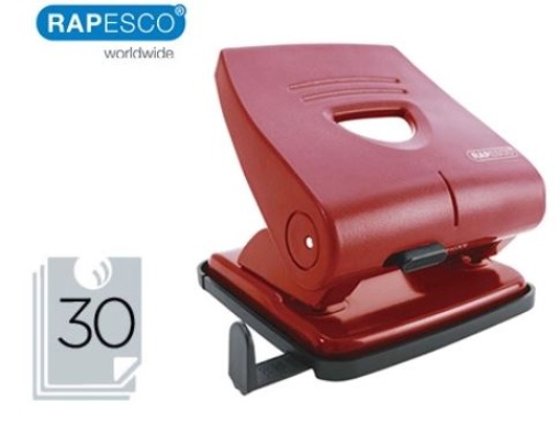 Furador Rapesco 827-P Vermelho 2furos Capacidade 30folhas