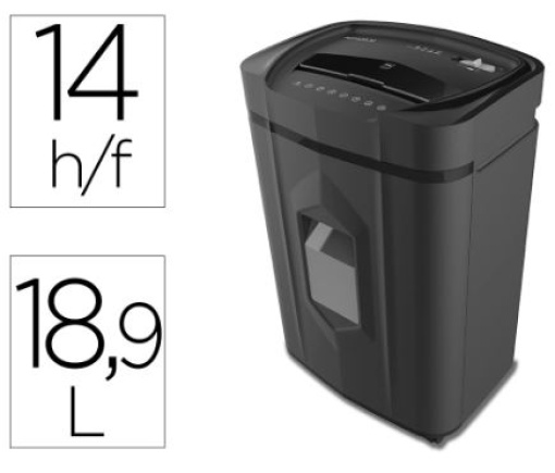 Destruidora Documentos Q-Connect Capacidade Corte 14Fls Destroi Agrafes Clips e Cartoes Nivel Seguranca P4 (KF17109)