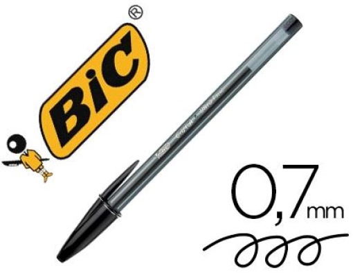 Esferografica Bic Cristal Ultrafine Ponta Forma Agulha 0,7mm Preta