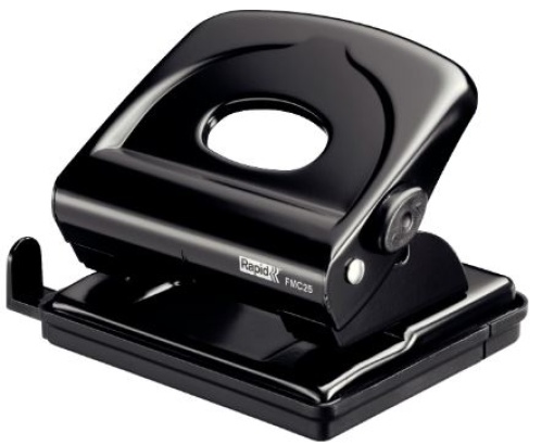 Furador Rapid FMC25 Metalico Preto (Capacidade 25 folhas)