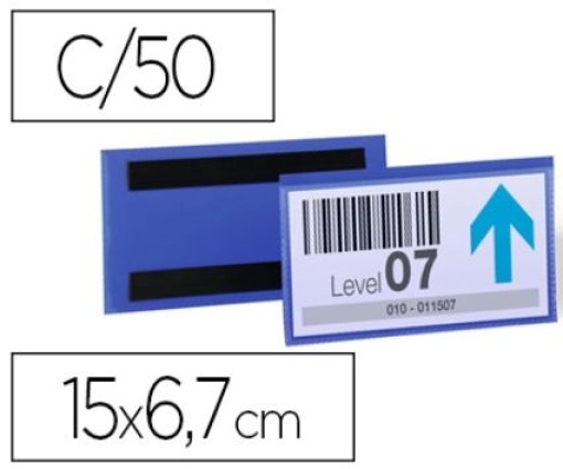 Bolsa Plastica Magnetica Durable 150x67mm C/Janela Azul Emb.50un (1742-07)