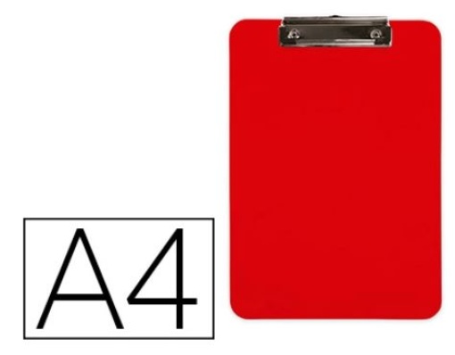 Porta Notas Q-Connect Plastico A4 Vermelho 2,5mm (KF11244)