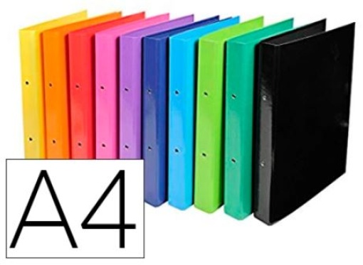 Pasta Exacompta Iderama 2Aneis 30mm  A4 Cartao Forrado PVC Cores Sortidas