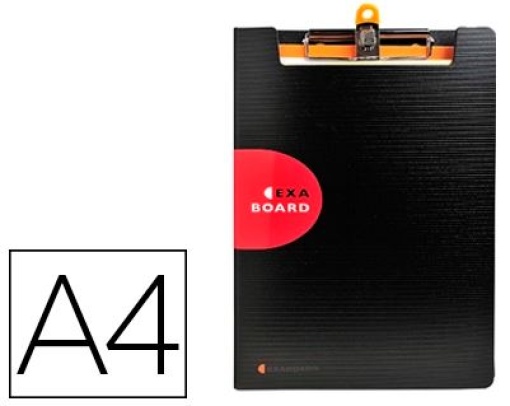 Porta Notas Exacompta Exactive A4 C/Mola Capa Polipropileno Porta Caneta Preta