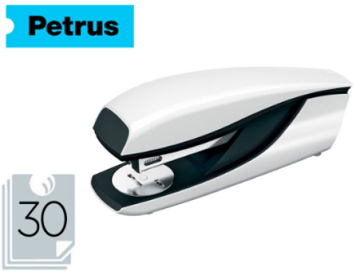 Agrafador Petrus 635 Wow Cap.30fls (22/6-24/6-26/6) Branco Metalizado (623591)