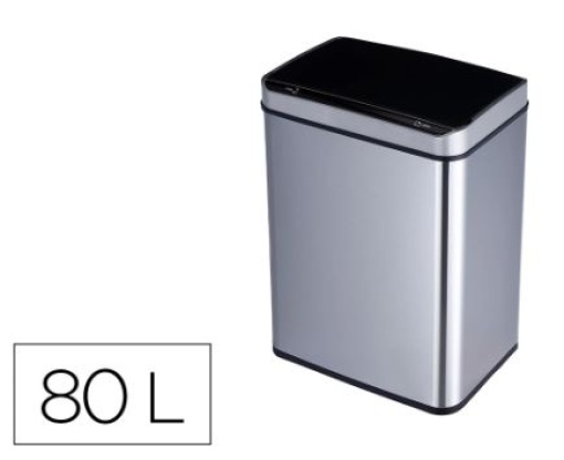 Cesto Papeis Q-Connect Metalico Com Sensor Automatico Capacidade 80L (KF11310)