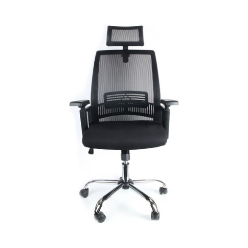 Cadeira de Direcao Q-Connect Ergonomica Base Metal Encosto Alto Apoio de Cabeca Ajustavel Regulavel em Altura
