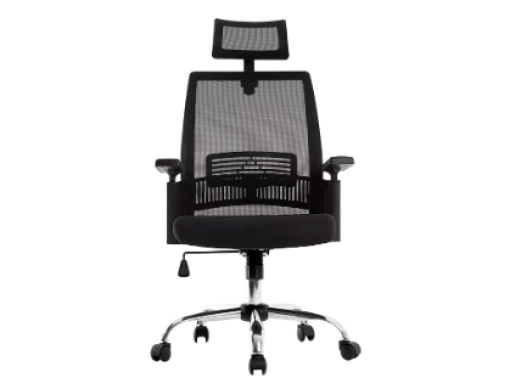 Cadeira de Direcao Q-Connect Ergonomica Base Metal Encosto Alto Apoio de Cabeca Ajustavel Regulavel em Altura