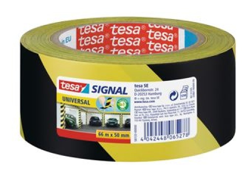 Fita Adesiva Sinalizaçao Amarelo/Preto 50mmx66mt