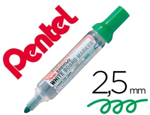 Marcador Quadro Branco Pentel Easyflo Recarregavel Verde (MW50M-DO)