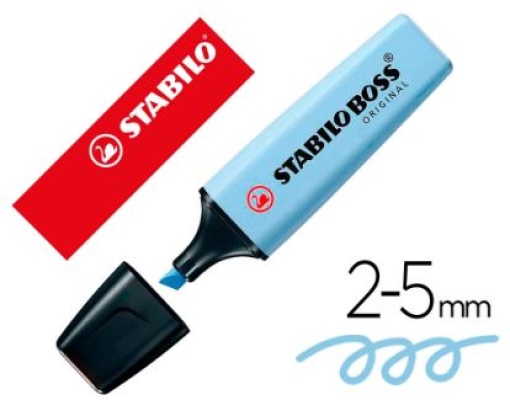Marcador Fluorescente Stabilo Boss Pastel 70/111 Azul 